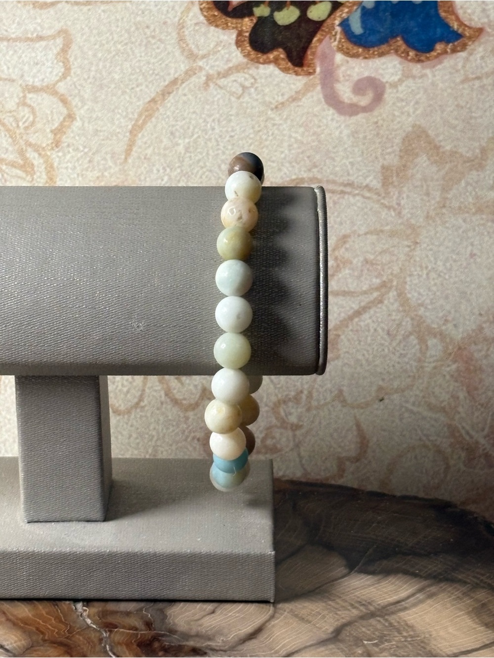 Amazonite Pastel Multi-Color Beaded Stretch Bracelet